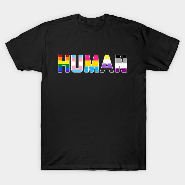 We're Just Human T-Shirt by AlienClownThings